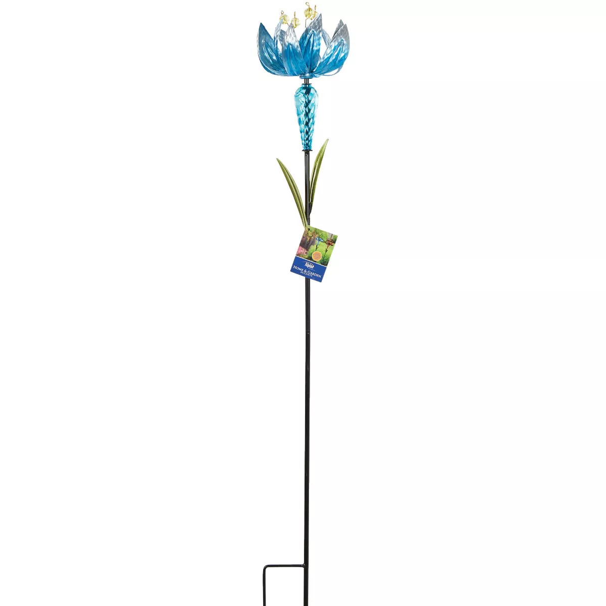 Alpine 39 In. H. Spinning Glass & Iron Flower Garden Stake - photo 3