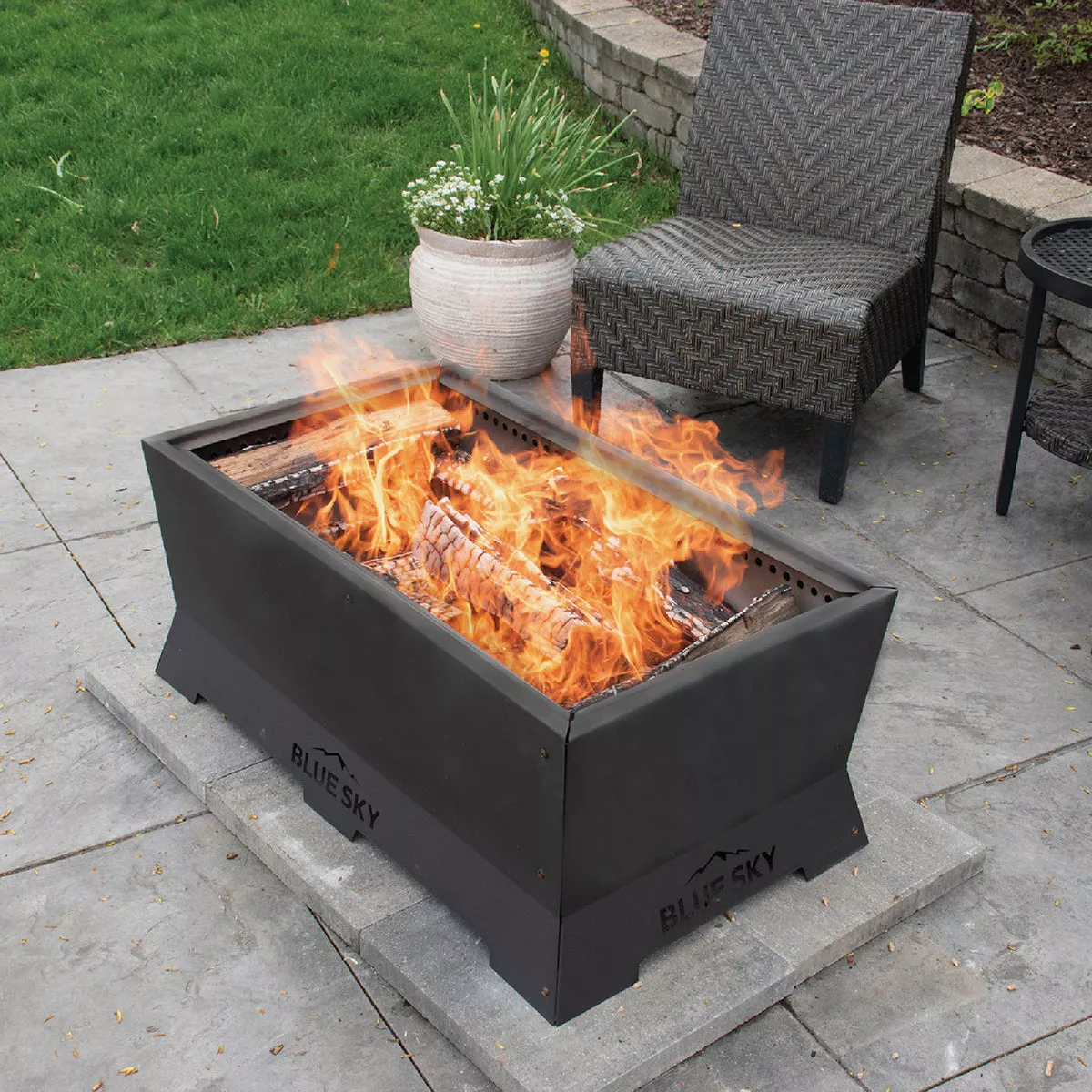 Blue Sky Peak 38 In. Rectangle Wood/Pellet Smokeless Fire Pit - photo 2