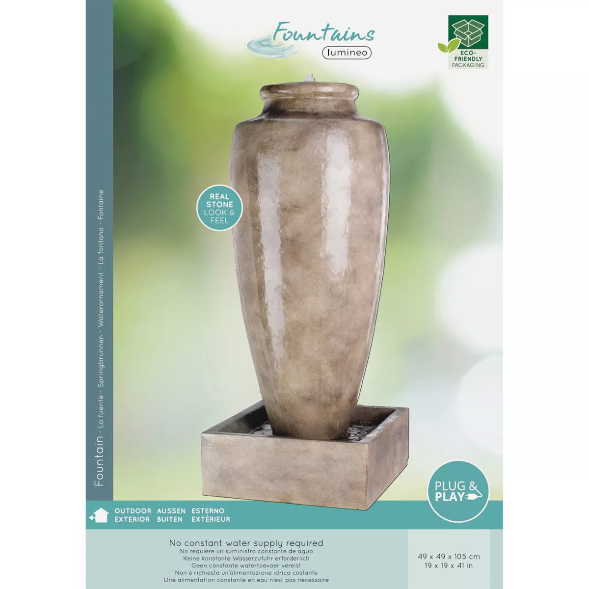 Lumineo Beige GRC Urn Fountain - photo 2