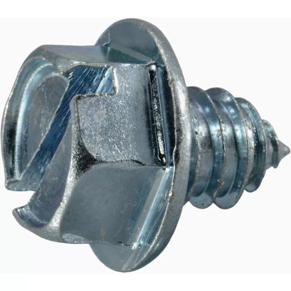 Midwest Fastener 3/8 In. x 1/2 In. Zinc Plated Steel Slotted Hex Washer Head Sheet Metal Screws (10 Ct.)