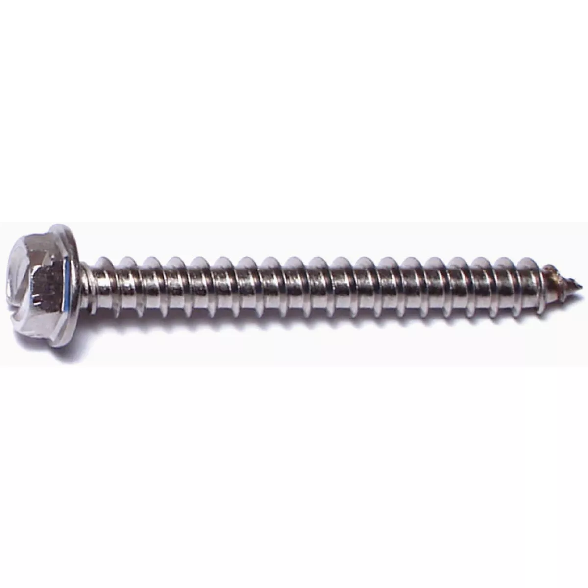 Midwest Fastener #8 x 1-1/2 In. 18-8 Stainless Steel Slotted Hex Washer Head Sheet Metal Screws (5 Ct.)