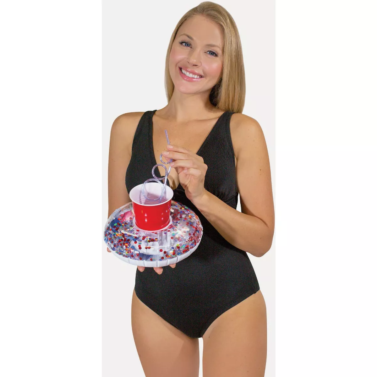PoolCandy Stars & Stripes Glitter Drink Float (2-Pack) - photo 3