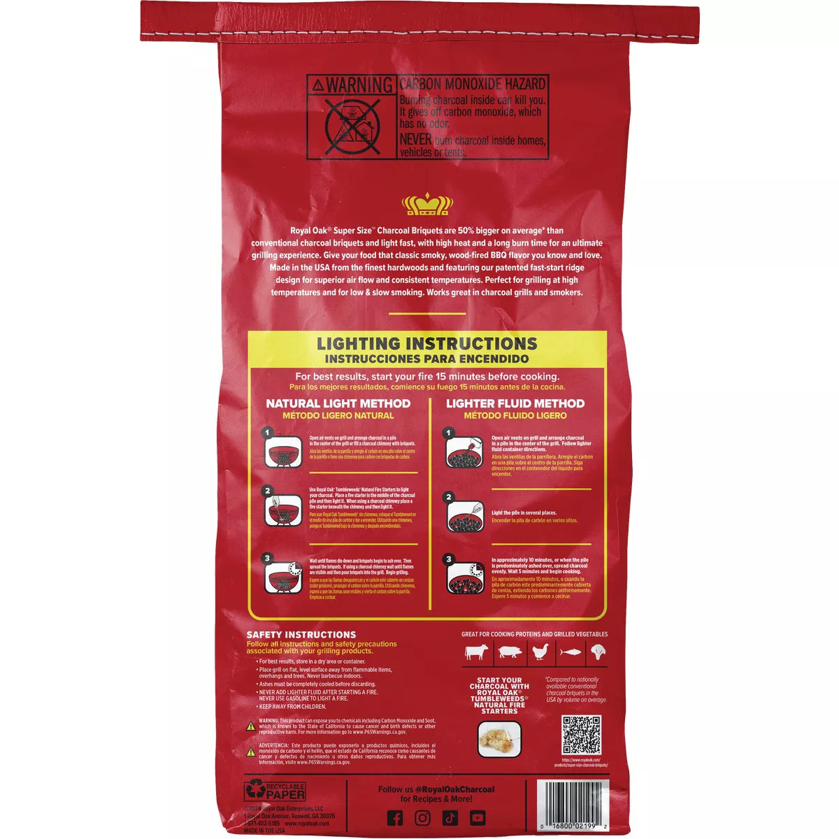 Royal Oak 14 Lb. Super Size Charcoal Briquets - photo 2