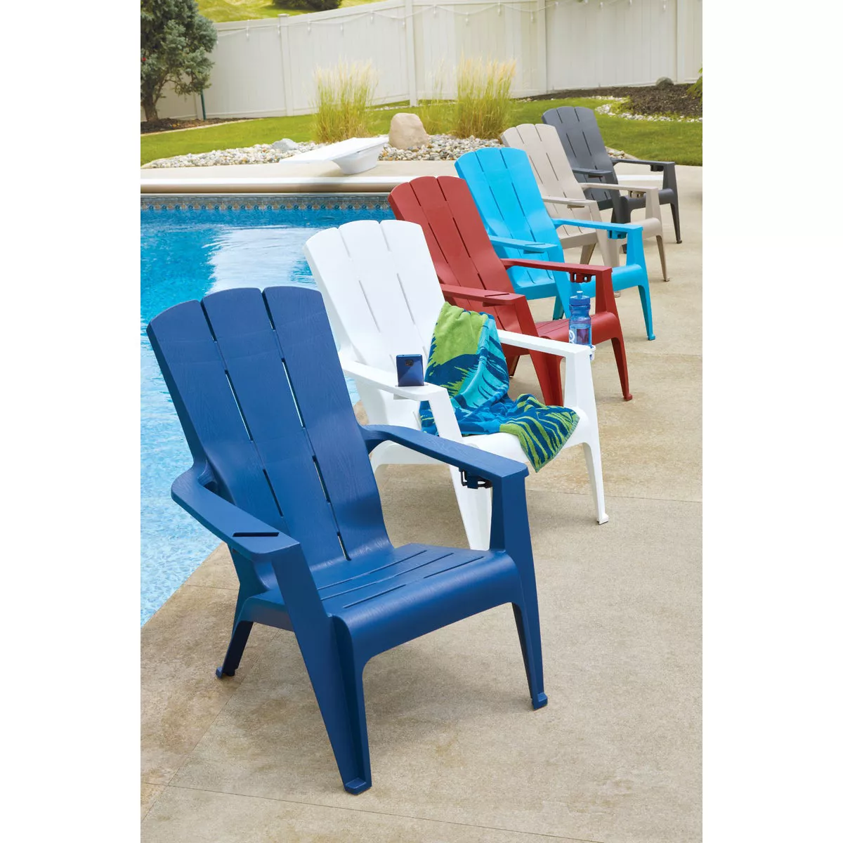 Gracious Living Flat Gray Deluxe Contour Adirondack Chair - photo 4