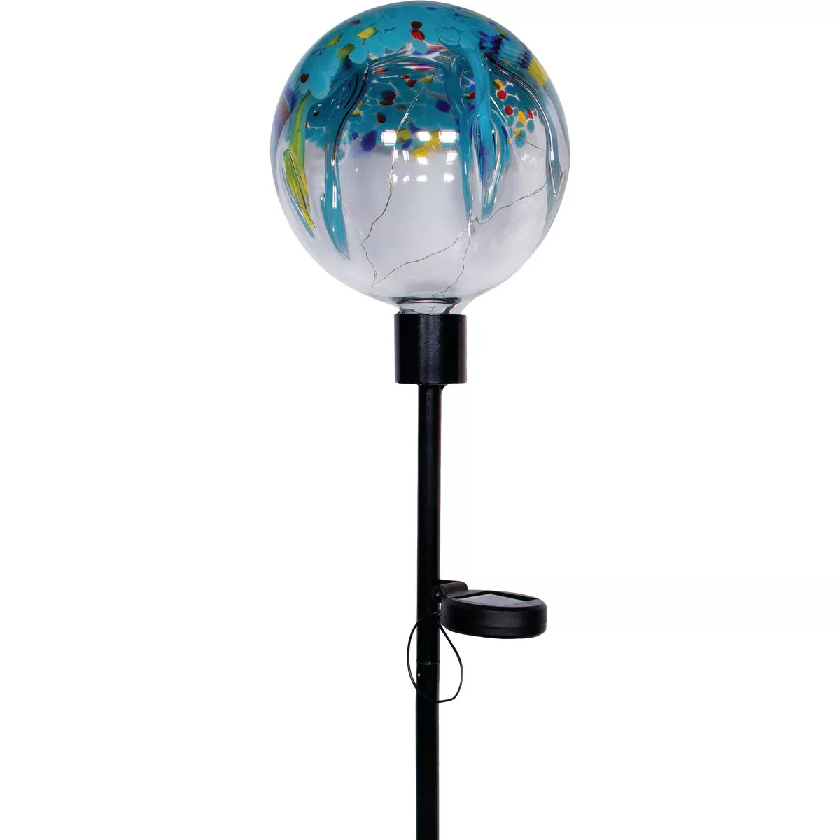 Alpine 33 In. H. Colorful Raindrop Splashes Glass Ball Solar LED Stake Light - photo 4
