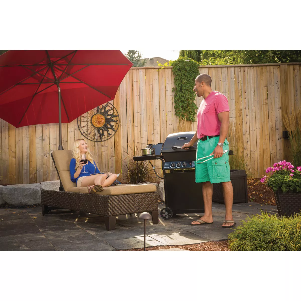 Huntington 2-Burner Black 30,000 BTU LP Gas Grill with Side Burner - photo 5