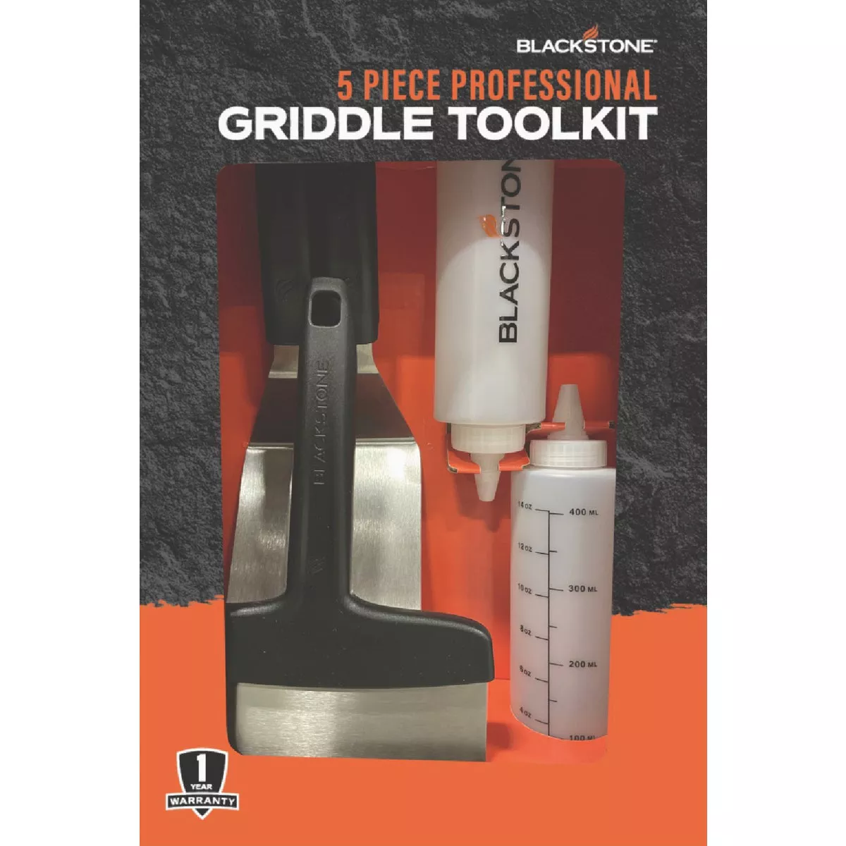 Blackstone Plastic Handle Stainless Steel Blade 5-Piece Griddle Tool Set - photo 2