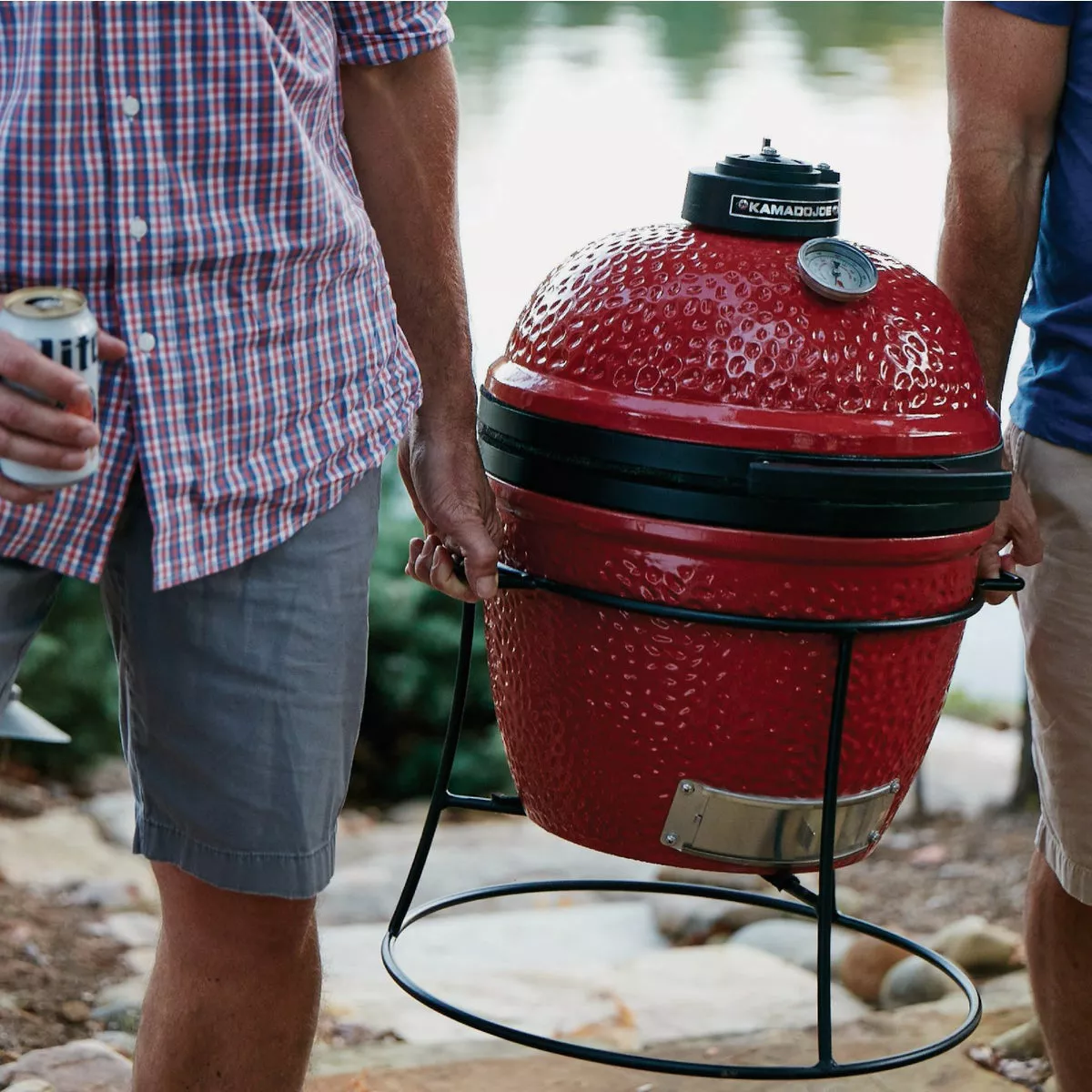 Kamado Joe Jr. 13.5 In. Blaze Red Ceramic Charcoal Grill - photo 4