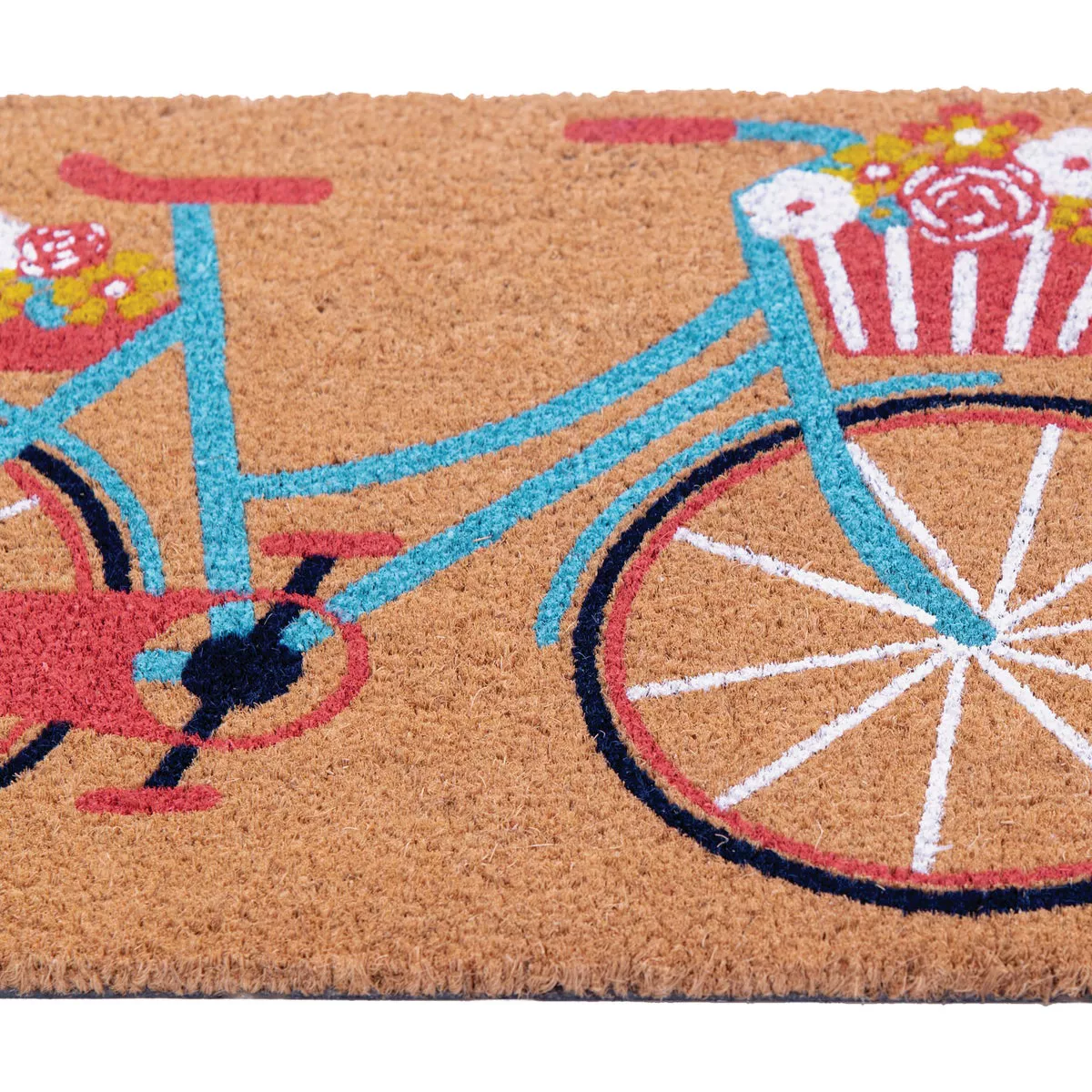 Natco Home 18 In. x 30 In. Coir Outdoor Doormat, Summer Time Flower Rides - photo 2