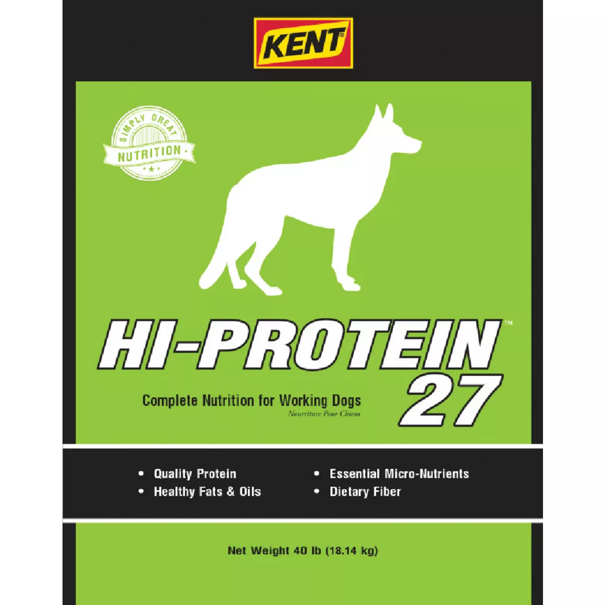 Kent Hi-Protein 27 40 Lb. Adult Dry Dog Food