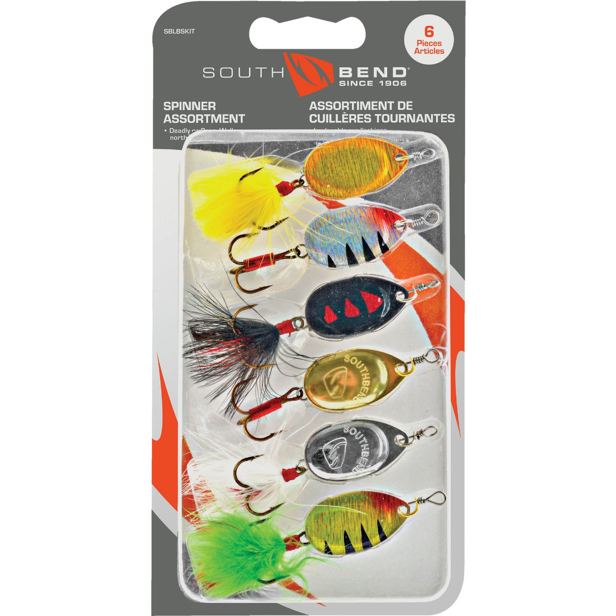SouthBend 6-Piece Spinner Fishing Lure Kit