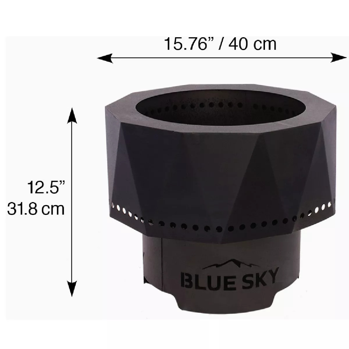Blue Sky Ridge 15 In. Round Steel Wood/Pellet High Efficiency Smokeless Fire Pit - photo 2