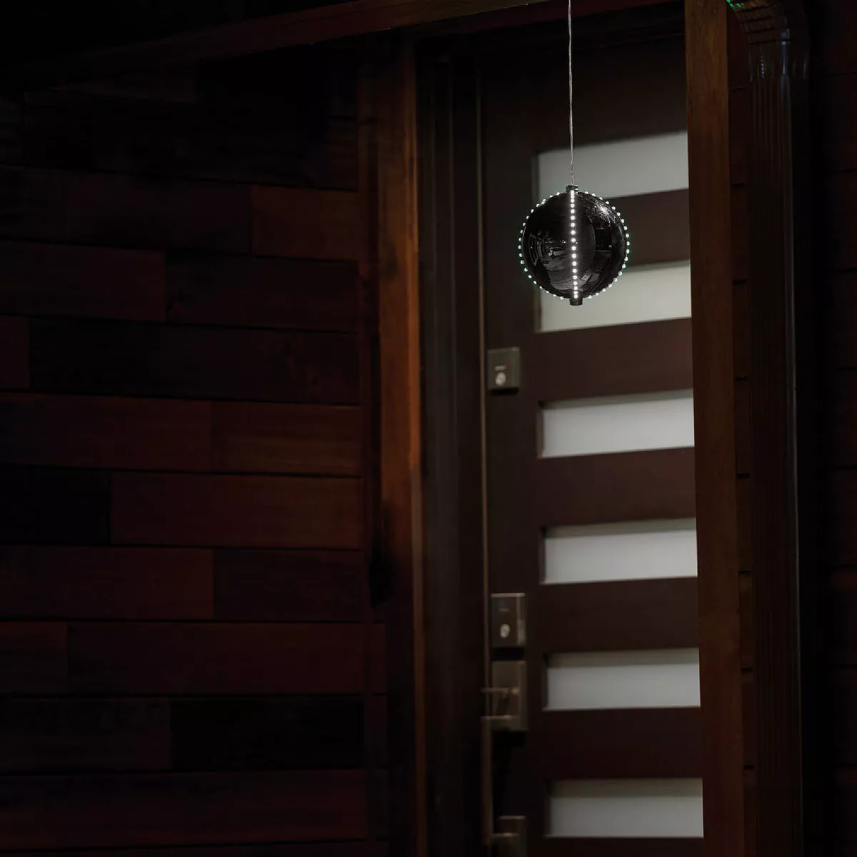 Alpine 7 In. Silver Chasing LED Ball Christmas Ornament - photo 2