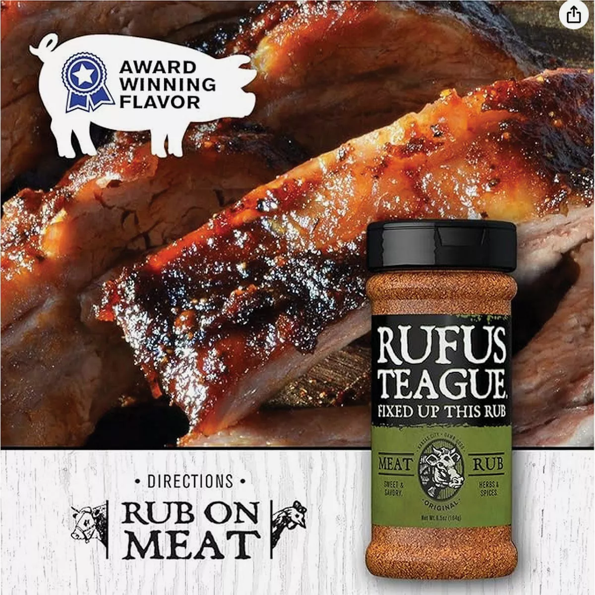 Rufus Teague 6.5 Oz. Original Meat Rub - photo 5