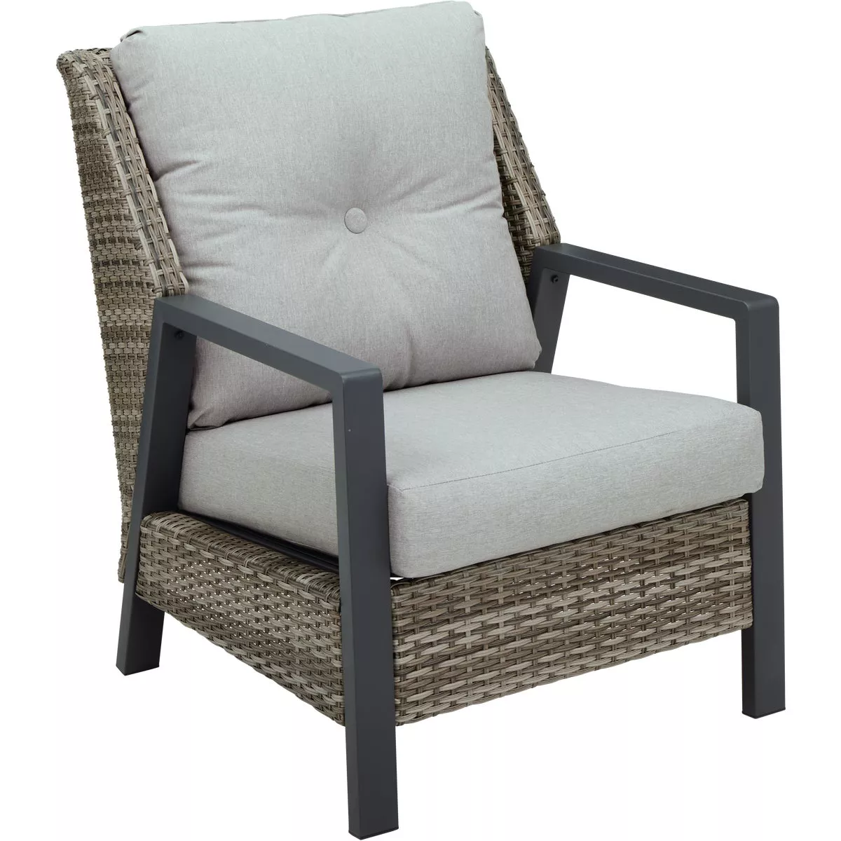 Outdoor Expressions 4-Piece Wicker Chat Set with PFAS-Free Fabric - photo 4