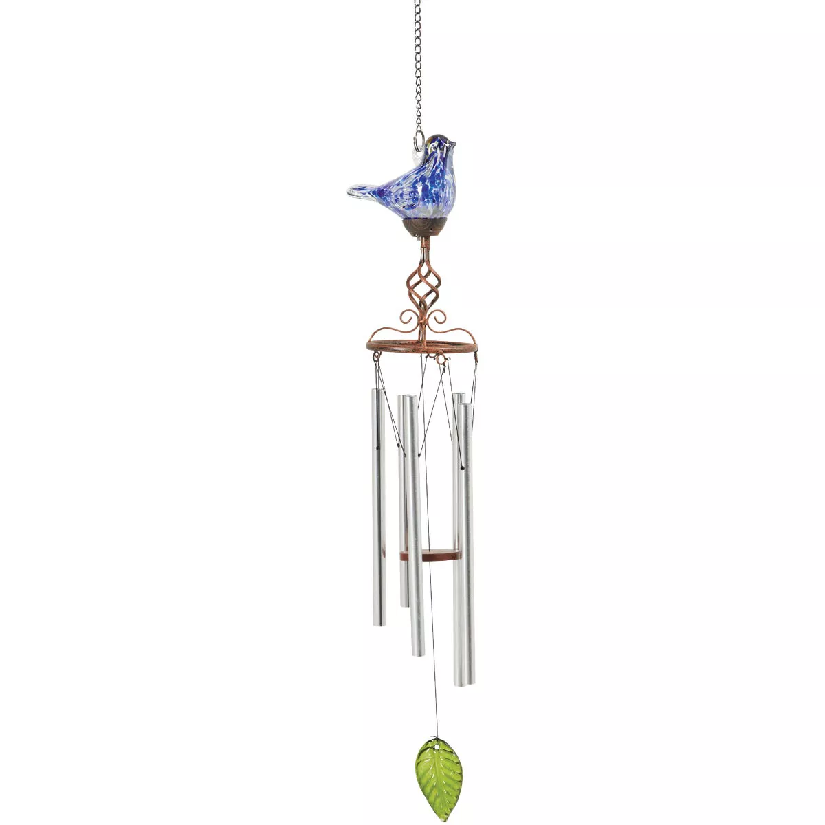 Exhart Solar Pearlized Glass Wind Chime with Metal Finial - photo 6