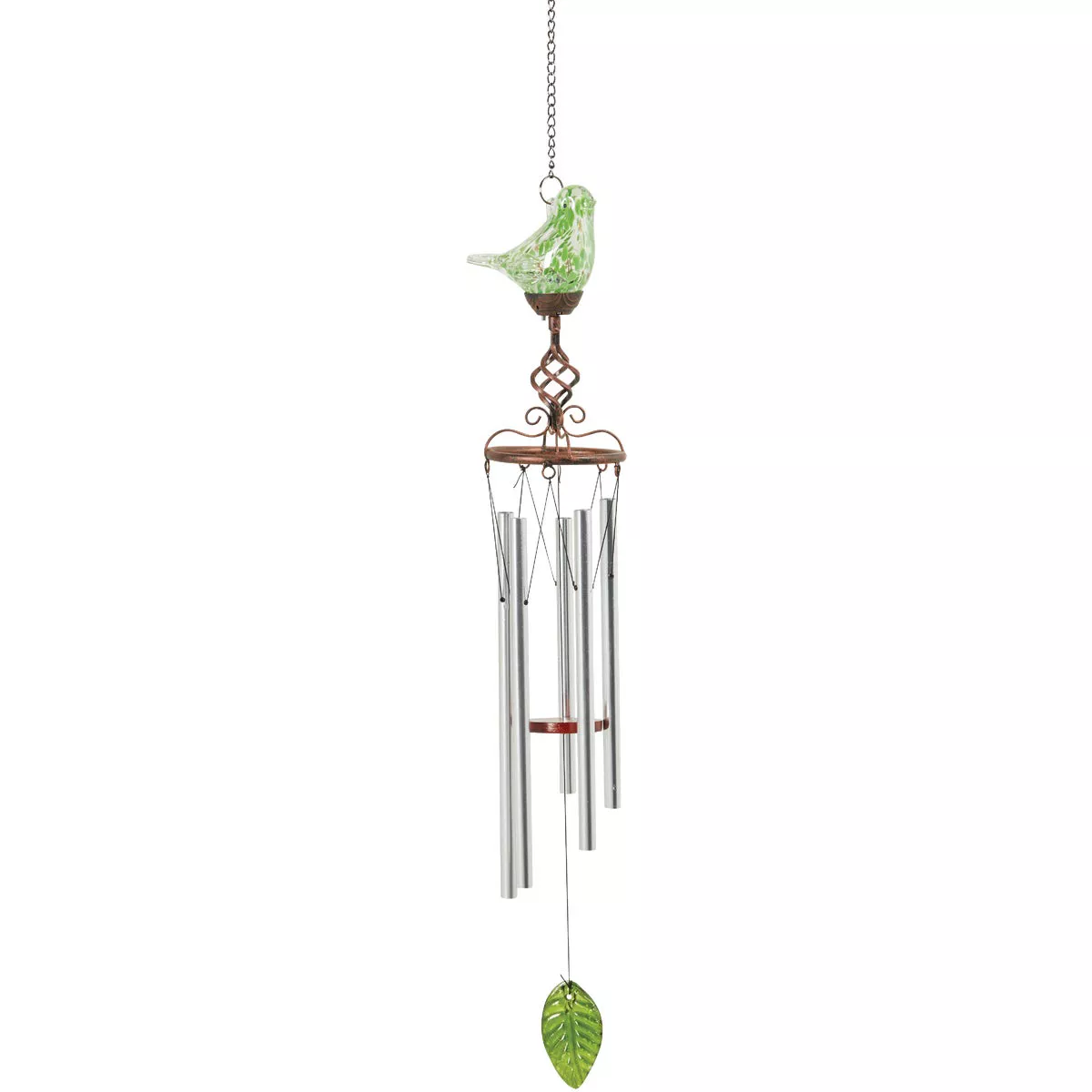 Exhart Solar Pearlized Glass Wind Chime with Metal Finial - photo 7