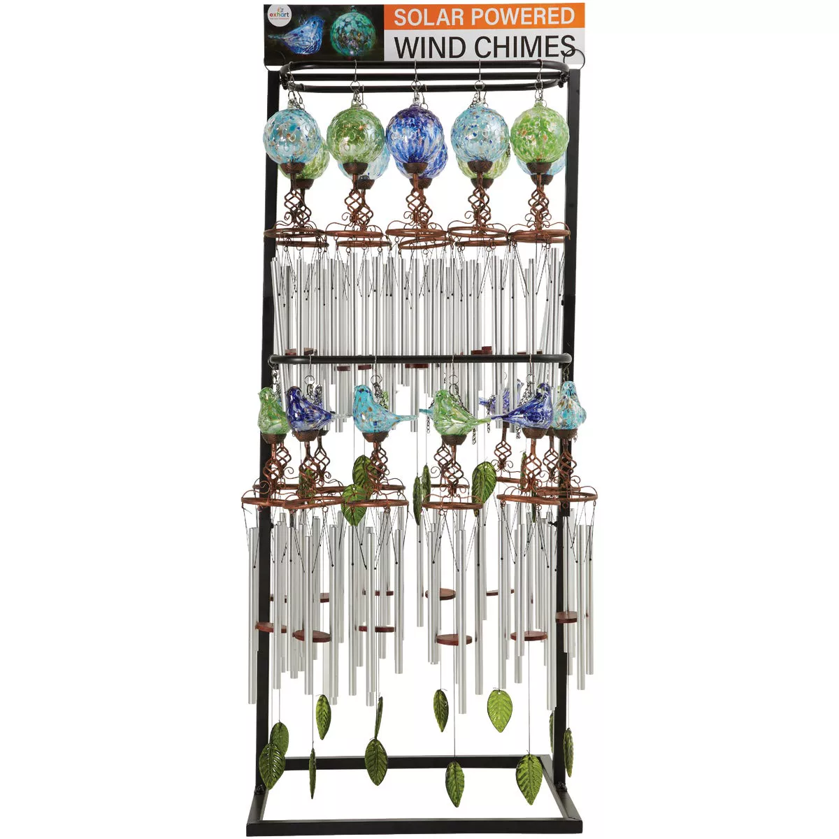 Exhart Solar Pearlized Glass Wind Chime with Metal Finial - photo 9