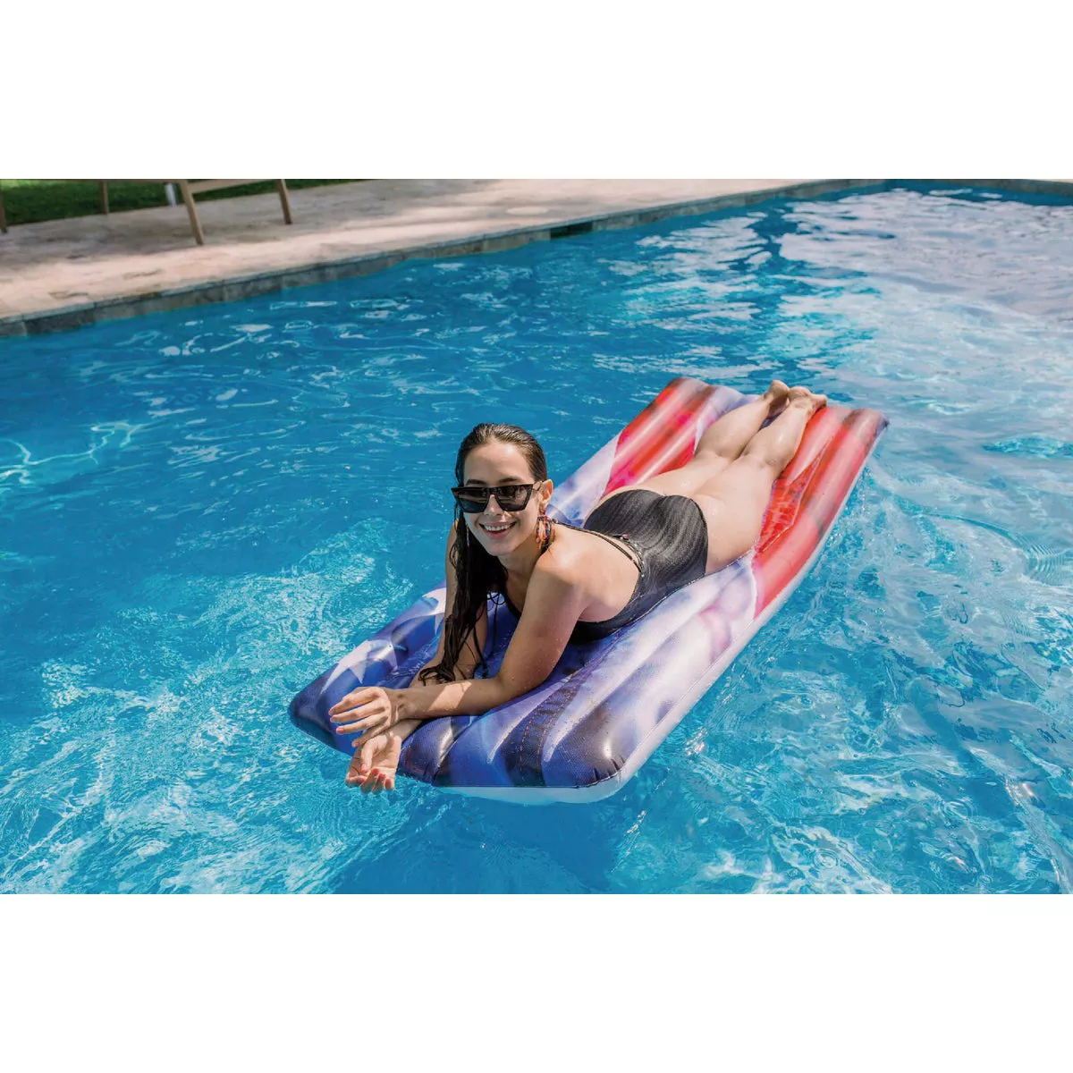 PoolCandy Stars & Stripes Deluxe Mattress Pool Raft - photo 5