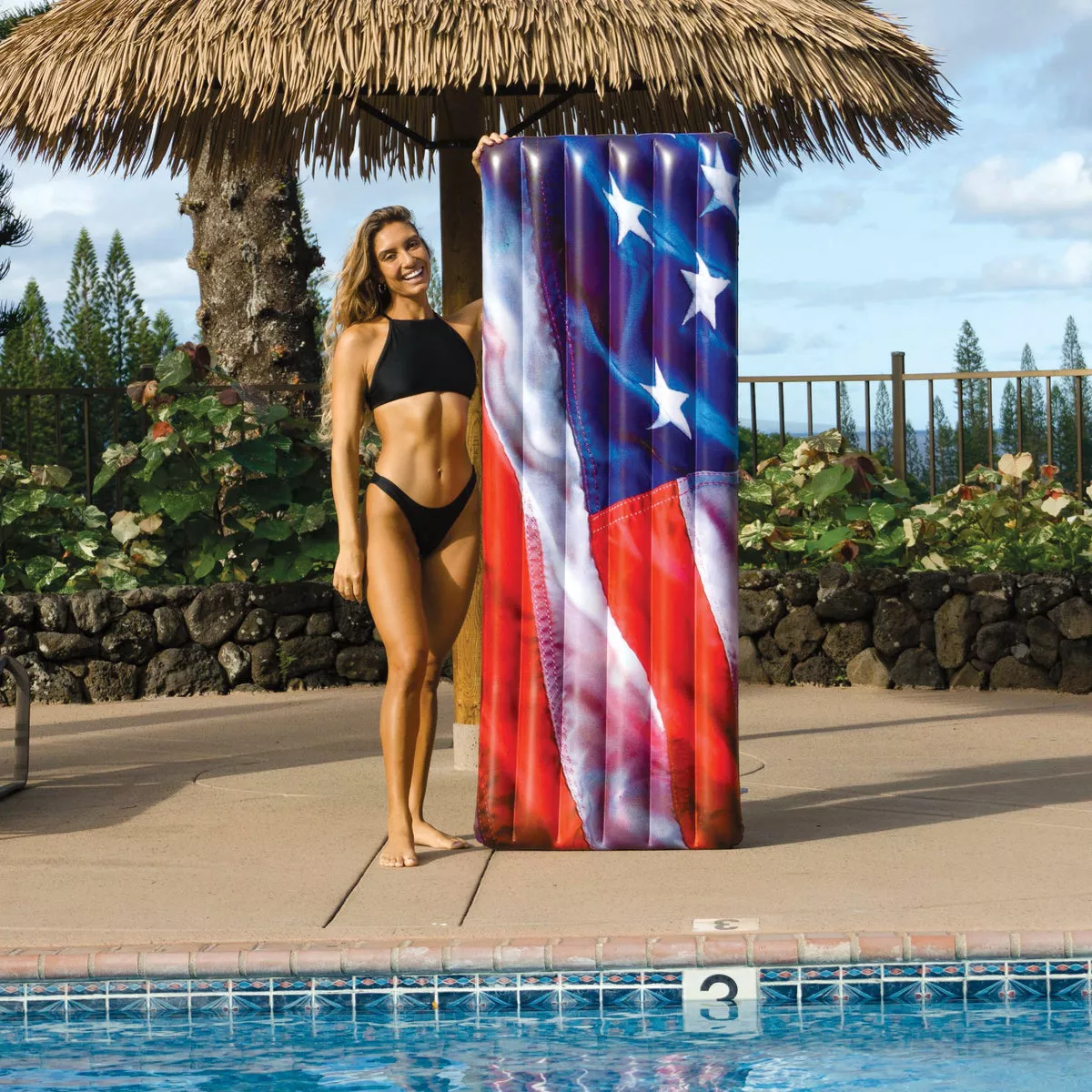 PoolCandy Stars & Stripes Deluxe Mattress Pool Raft - photo 7