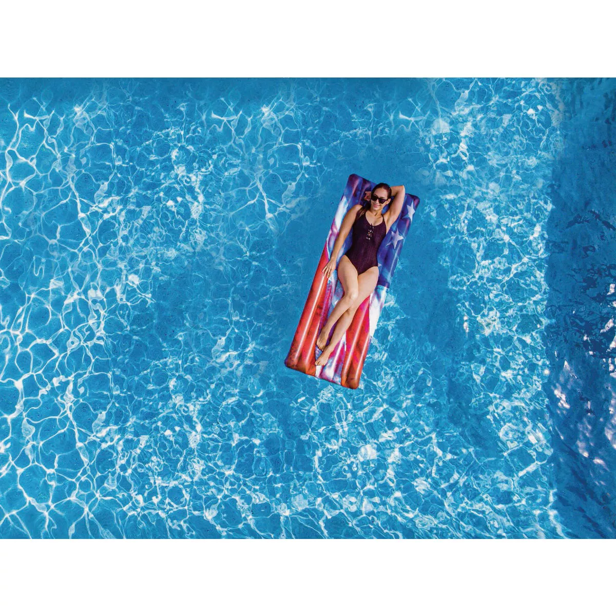 PoolCandy Stars & Stripes Deluxe Mattress Pool Raft - photo 3