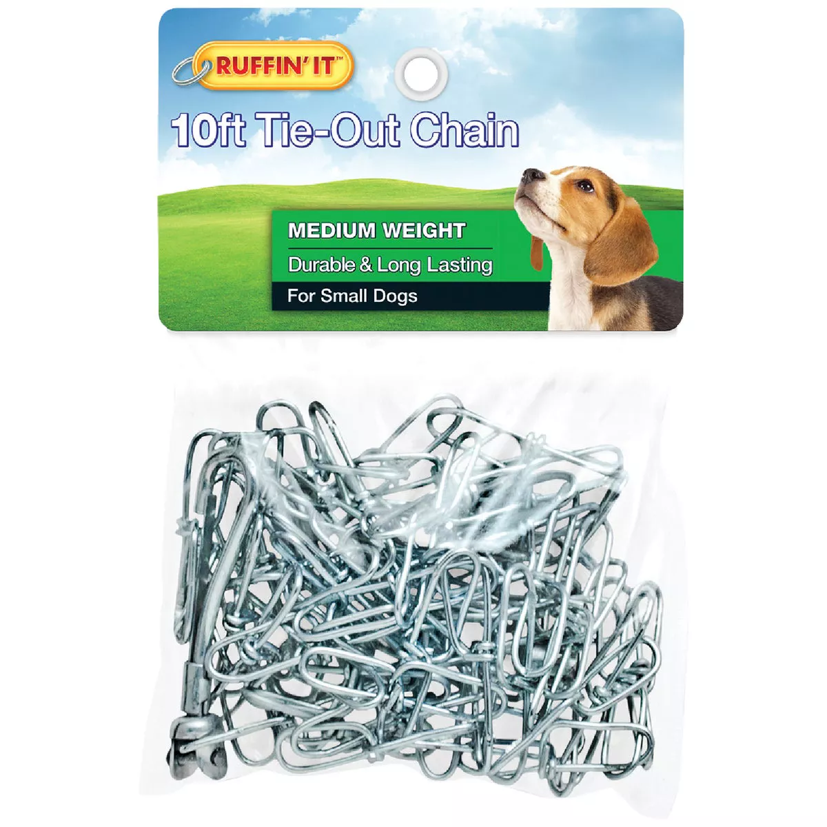 Westminster Pet Ruffin' it Medium Weight Small Dog Tie-Out Chain, 10 Ft.