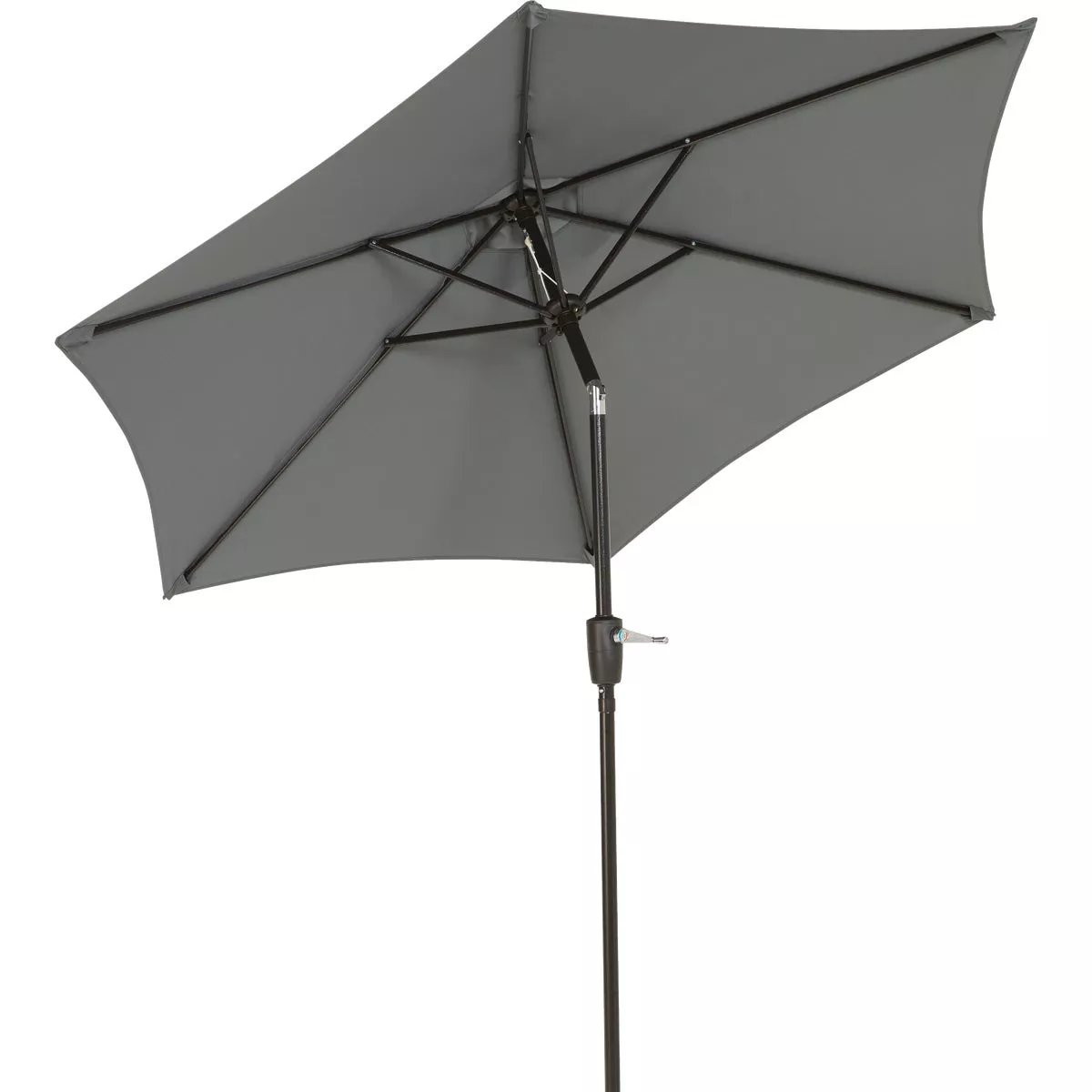 Outdoor Expressions 9 Ft. Aluminum Tilt/Crank Gray Patio Umbrella - photo 3