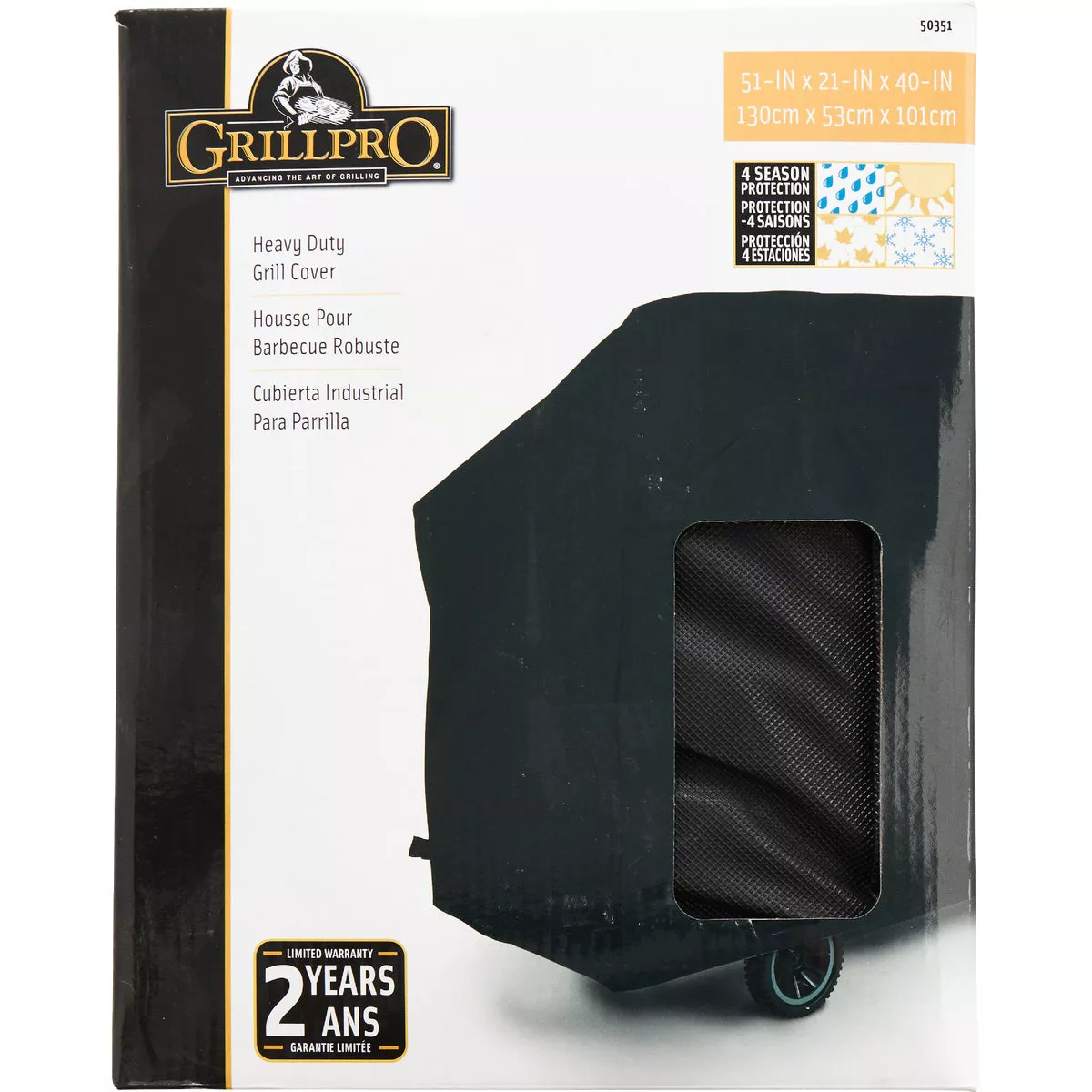 GrillPro Black 51 In. Deluxe Grill Cover - photo 2