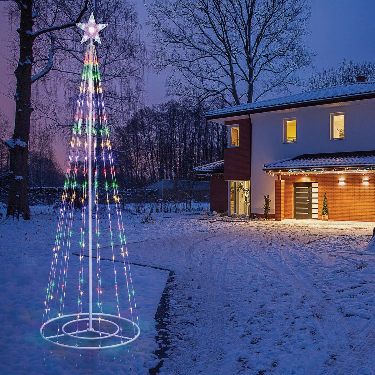 Alpine 106 In. LED 8-Function Multi-Color Christmas Tree Tower - photo 2
