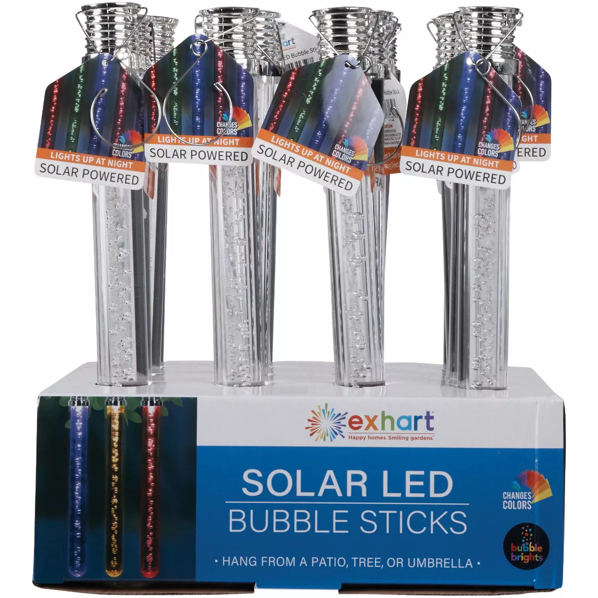 Exhart 10 In. Acrylic Color Changing LED Bubble Stick Solar Light - photo 3