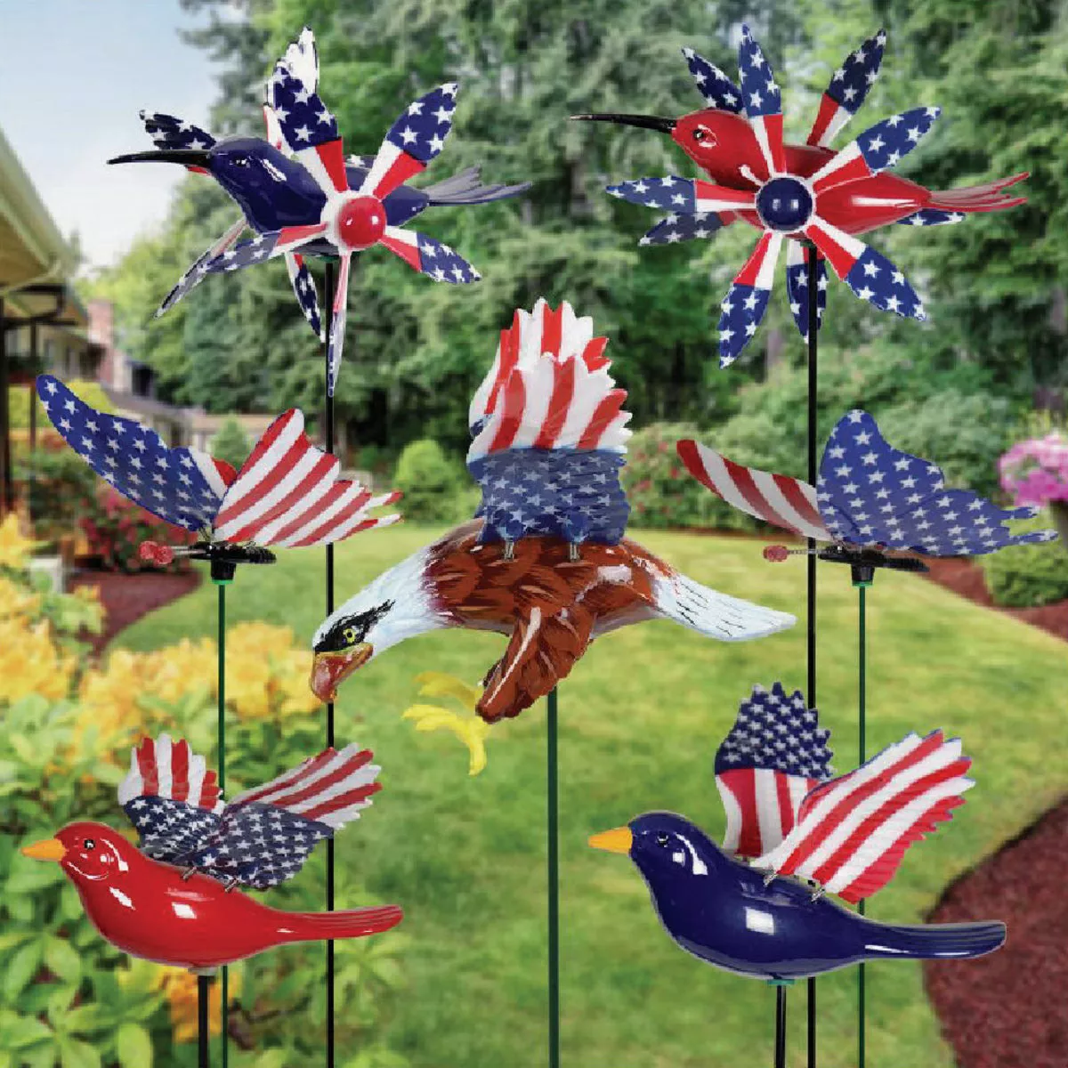 Exhart WindyWings 30 In. H. Patriotic Garden Stake Assortment - photo 2