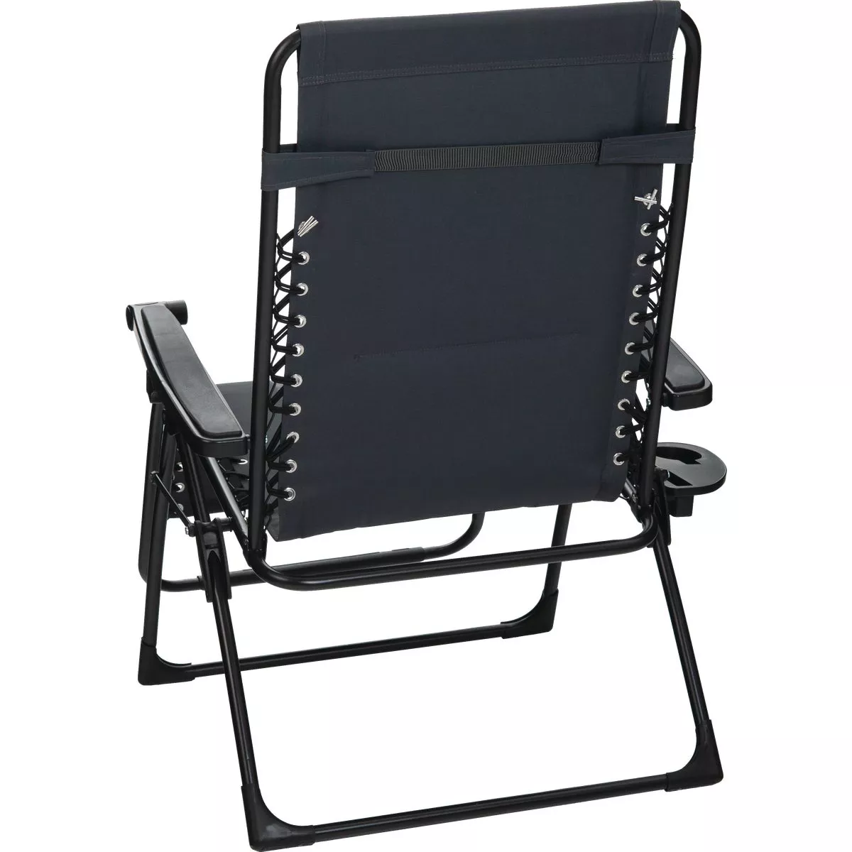 Outdoor Expressions Zero Gravity Deluxe Relaxer Gray Padded Chair with Cup Holder - photo 7