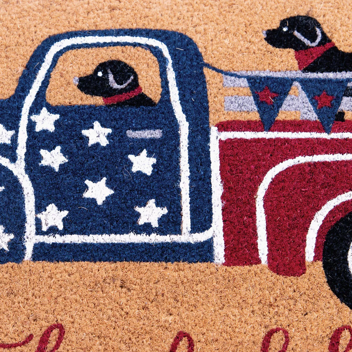 Natco Home 18 In. x 30 In. Coir Outdoor Doormat, Patriotic Dogs - photo 2