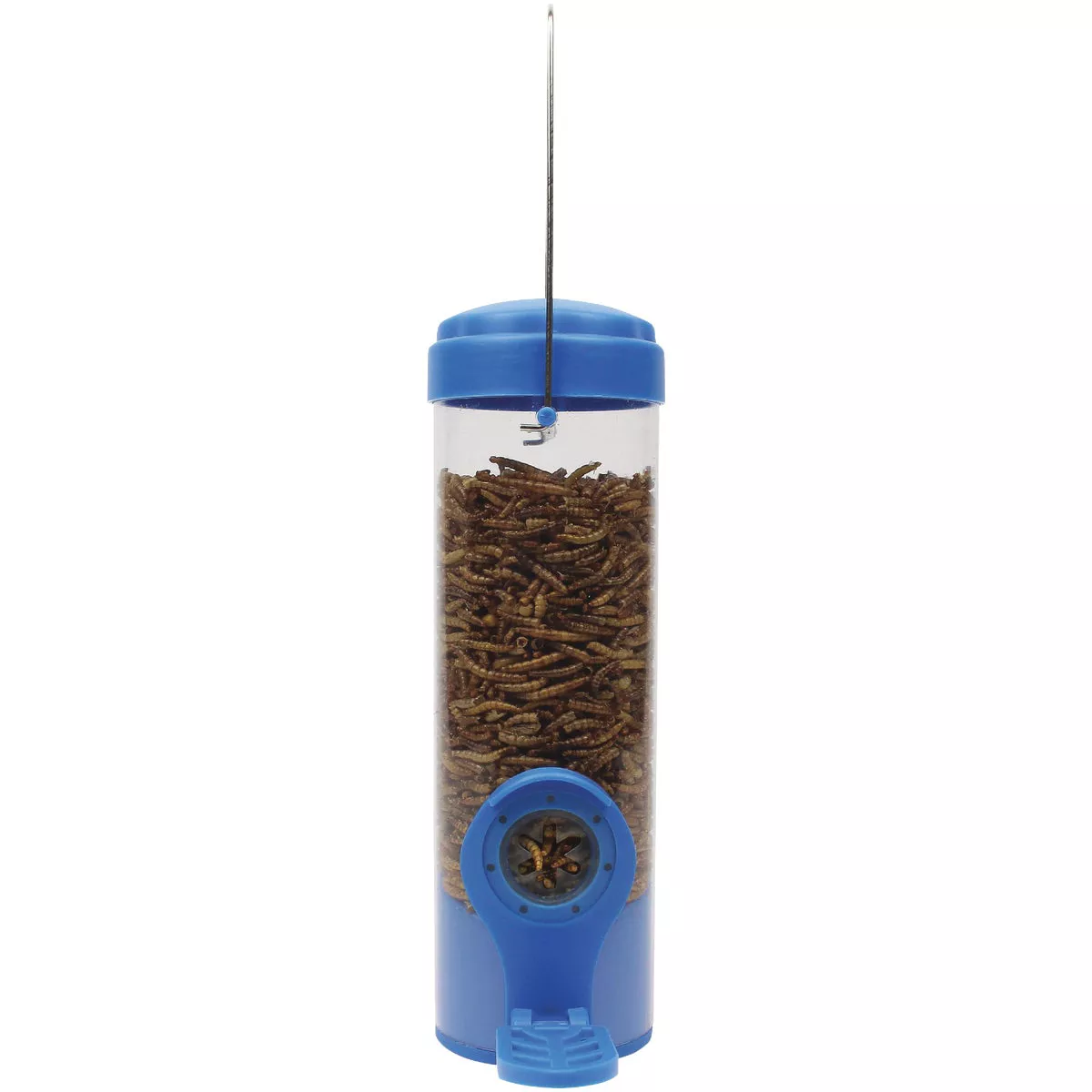Perky-Pet 3.5 Oz. Capacity Dried Mealworm Bird Feeder with Flexports