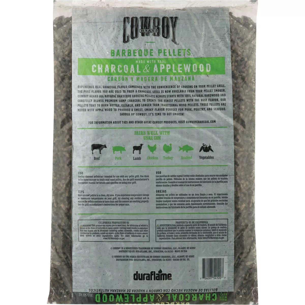 Cowboy Charcoal & Apple Barbeque Pellets, 20 Lb. - photo 2