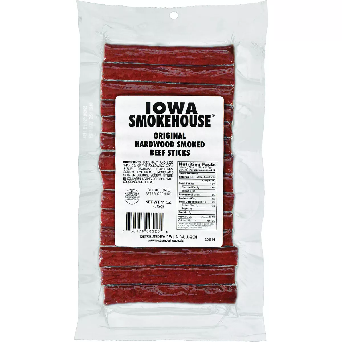 Iowa Smokehouse 11 Oz. Original Smoked Meat Sticks Jerky