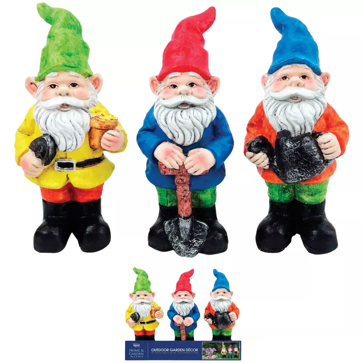 Alpine 10 In. Resin Gnome Lawn Ornament