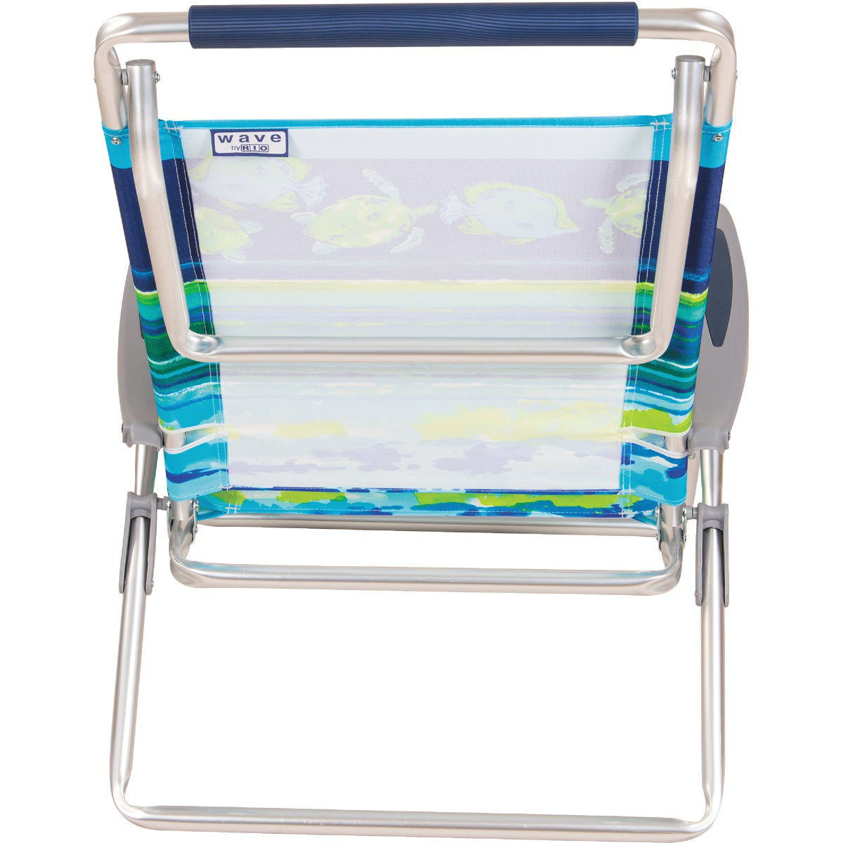 Rio Brands Wave 4-Position Fish Pattern Aluminum Folding Beach Chair ...