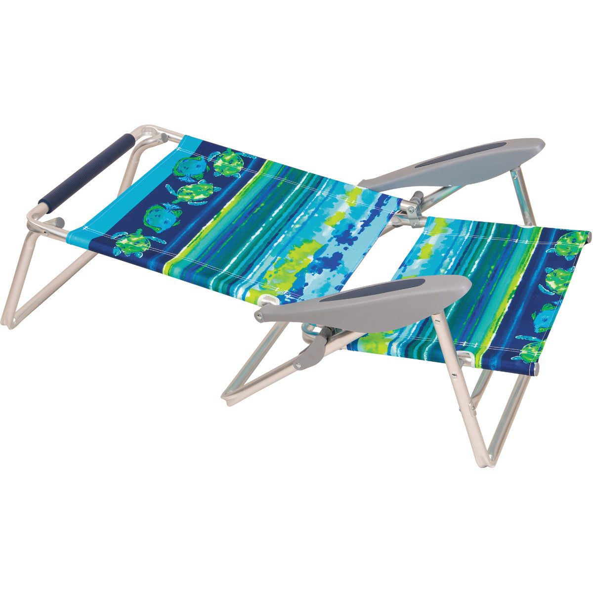 Rio Brands Wave 4-Position Fish Pattern Aluminum Folding Beach Chair ...