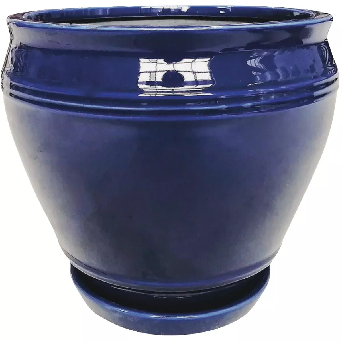 Southern Patio Collins 8 In. Ceramic Blue Planter