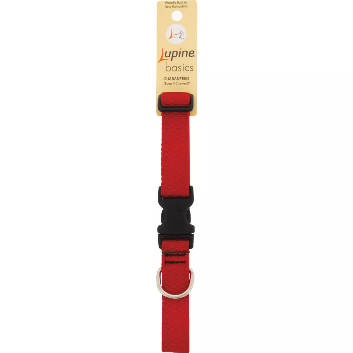 Lupine 1 In. Traditional Solid Red 12 to 20 In. Adjustable Collar