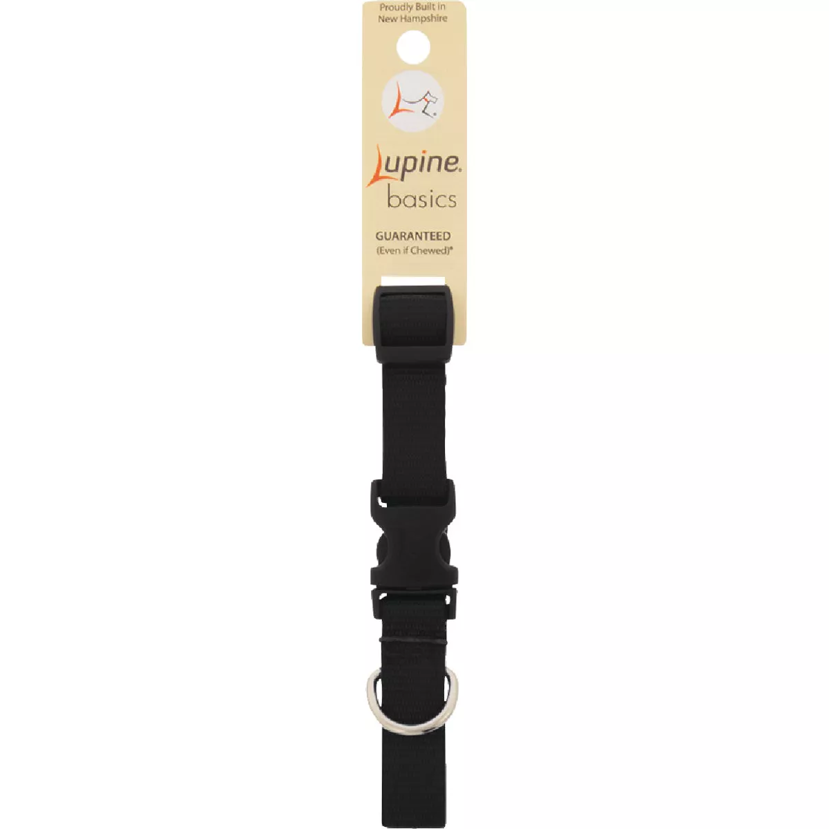 Lupine 3/4 In. Traditional Solid Black 9 to 14 In. Adjustable Collar