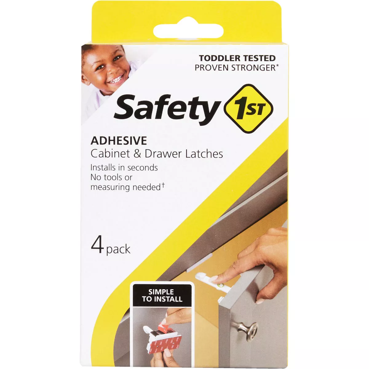 Safety 1st Adhesive Cabinet & Drawer Lock & Latch (4-Pack) - photo 3