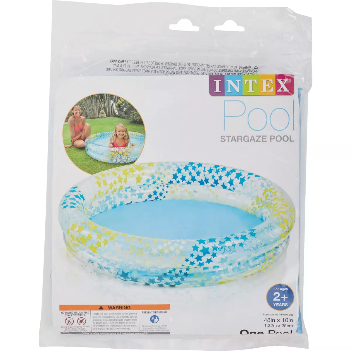 Intex 10 In. D. x 48 In. Dia. Multi-Colored Vinyl Inflatable Circle Fun Pool - photo 2