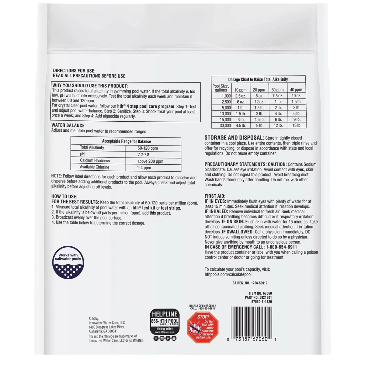 HTH Pool Care Alkalinity Up 5 Lb. Alkalinity Increaser Granule - photo 2