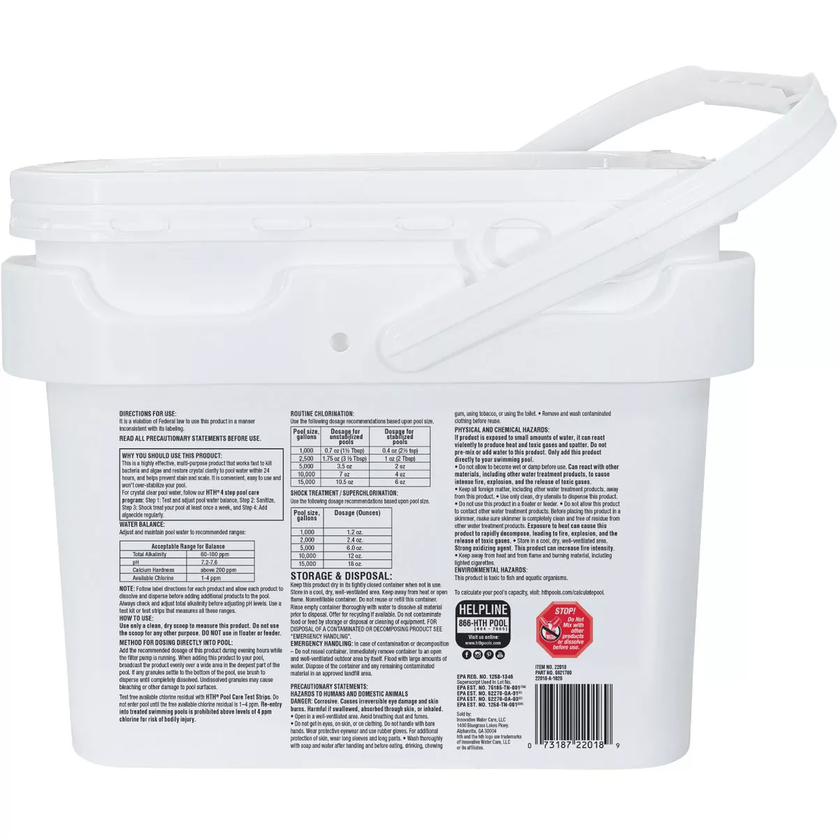 HTH Pool Care 18 Lb. Chlorine Granules - photo 2