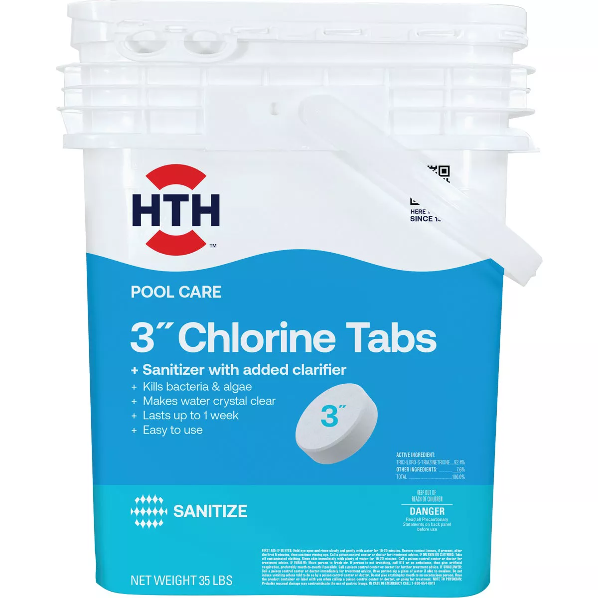 HTH Pool Care 3 In. 35 Lb. Chlorine Tabs