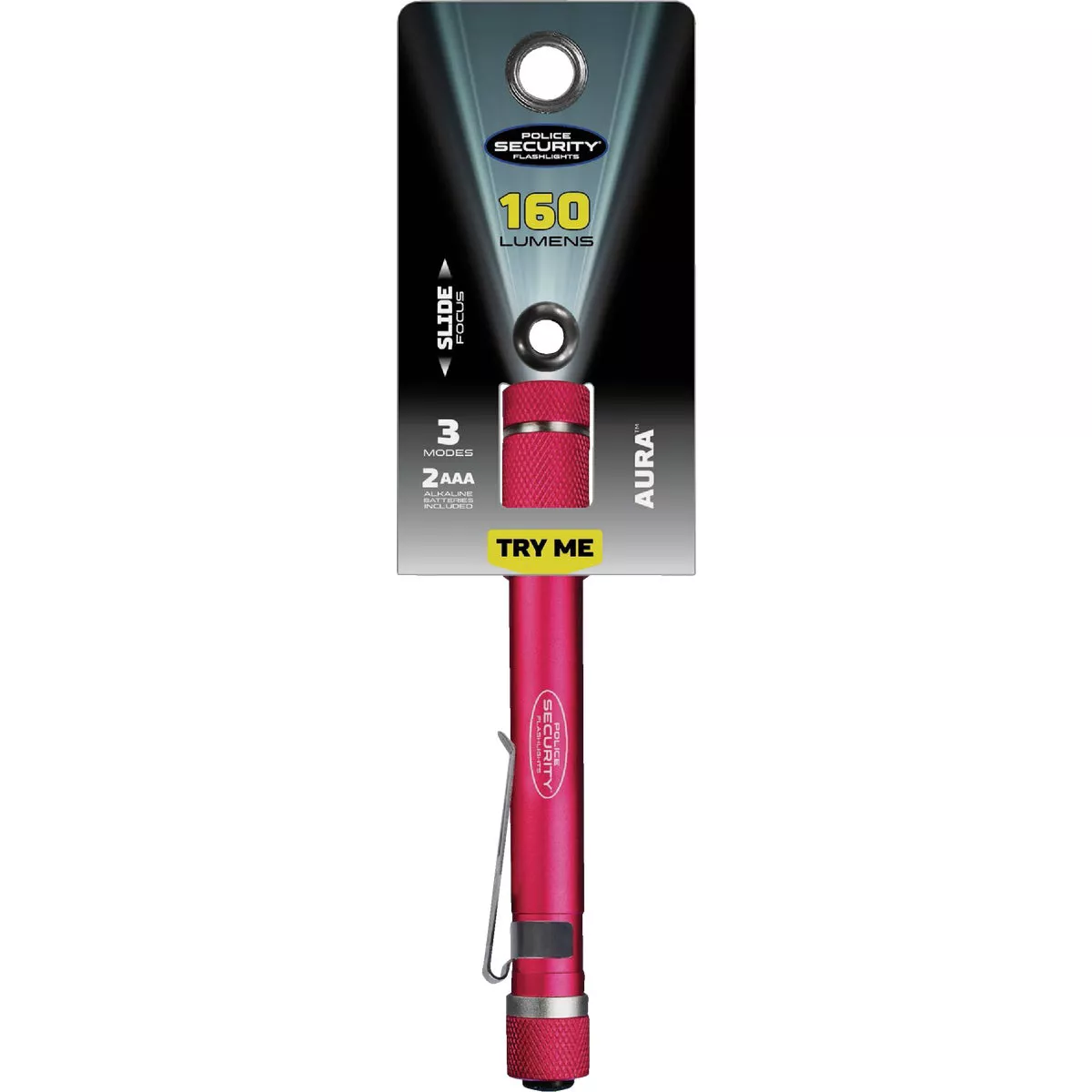 Police Security Aura 160 Lm. 2AAA Aluminum LED Penlight, Pink - photo 3