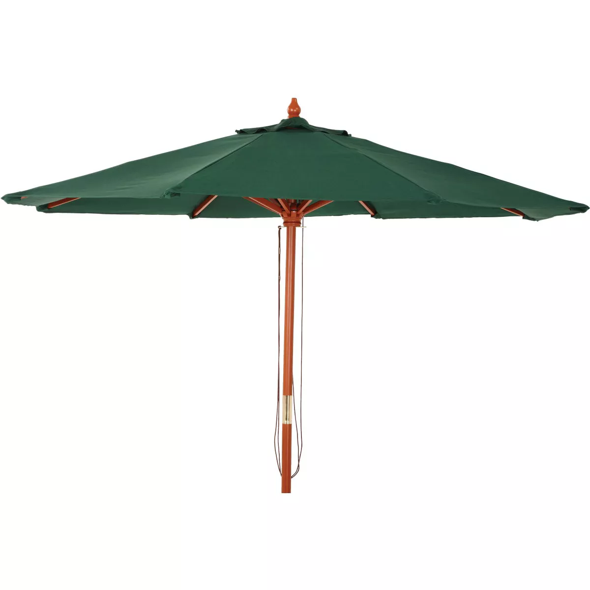 Outdoor Expressions 9 Ft. Pulley Green Market Patio Umbrella with Brass Plated Hardware