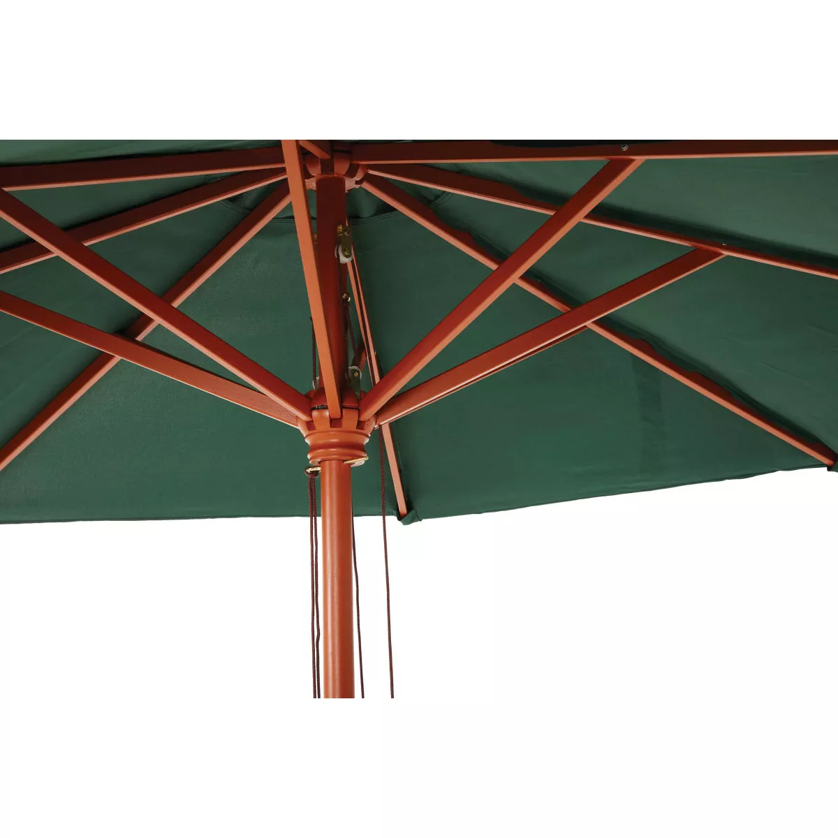 Outdoor Expressions 9 Ft. Pulley Green Market Patio Umbrella with Brass Plated Hardware - photo 6